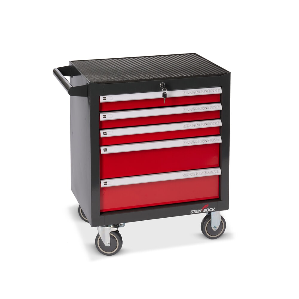 Product afbeelding: Gereedschapswagen Steinbock® S, 5 lades, afsluitbaar, incl. 92-delig gereedschapsassortiment