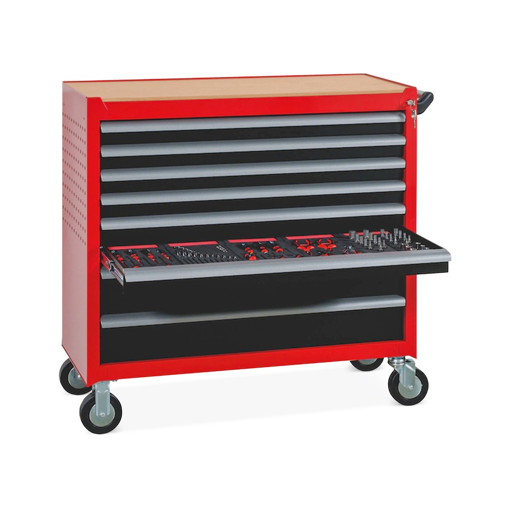 Product afbeelding: Gereedschapswagen WE Cargo, 8 lades, hoogte 6 x 62 mm, 2x 132 mm