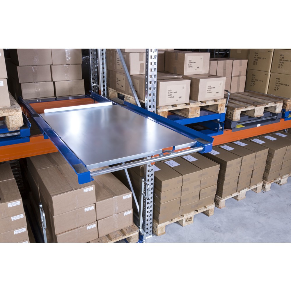 Productafbeelding nr. 3: Gesloten stalen legbord voor palletuittrekvoorziening, draagvermogen 600 kg, uittrekdiepte 70%