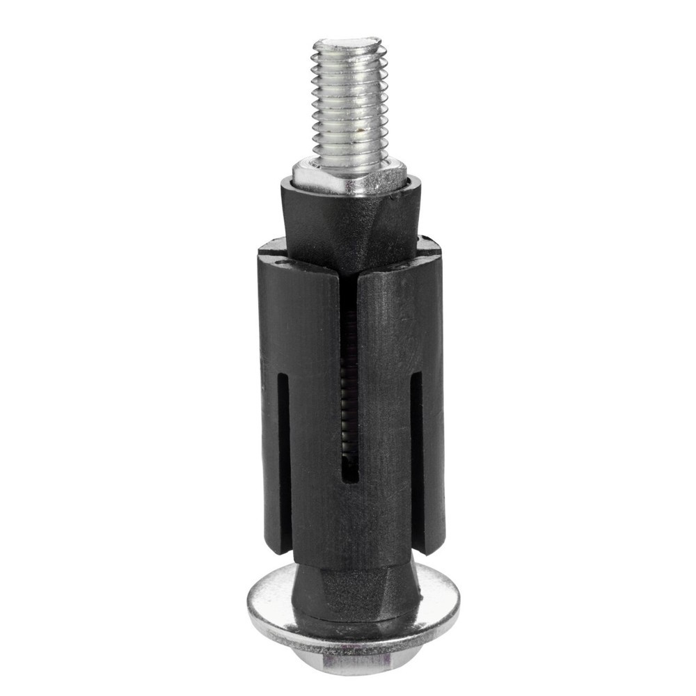 Product afbeelding: Gespreide bevestiging voor apparaatwiel TPE met boutgat, ronde buis, spanbereik 21,5 - 24,0 mm, incl. inslaghuls 20,0 x 37,8 x 37,8 mm