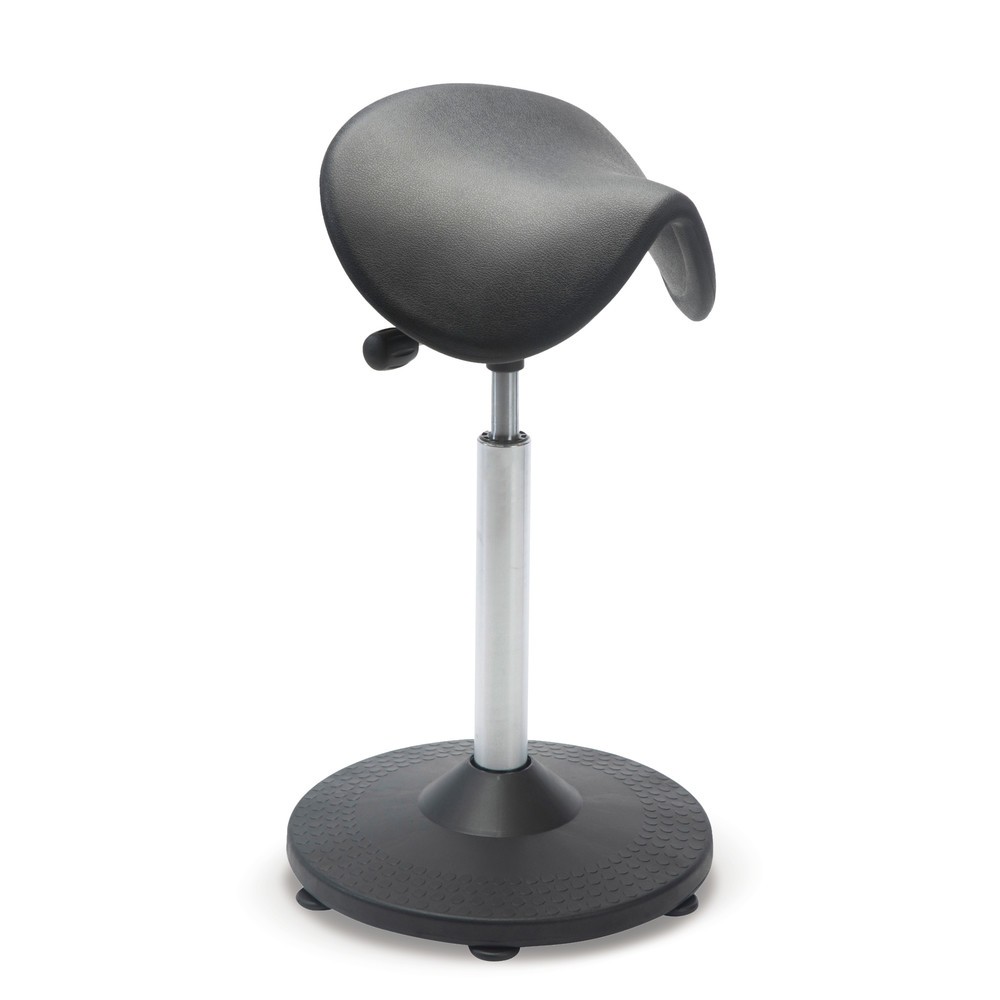 Productafbeelding nr. 1: Global Stole A/S Kruk Ergonomic, PU-zadelzitting, zithoogte 620-800 mm, zithoekverstelling, trompetvoet, vloerglijders, zwart