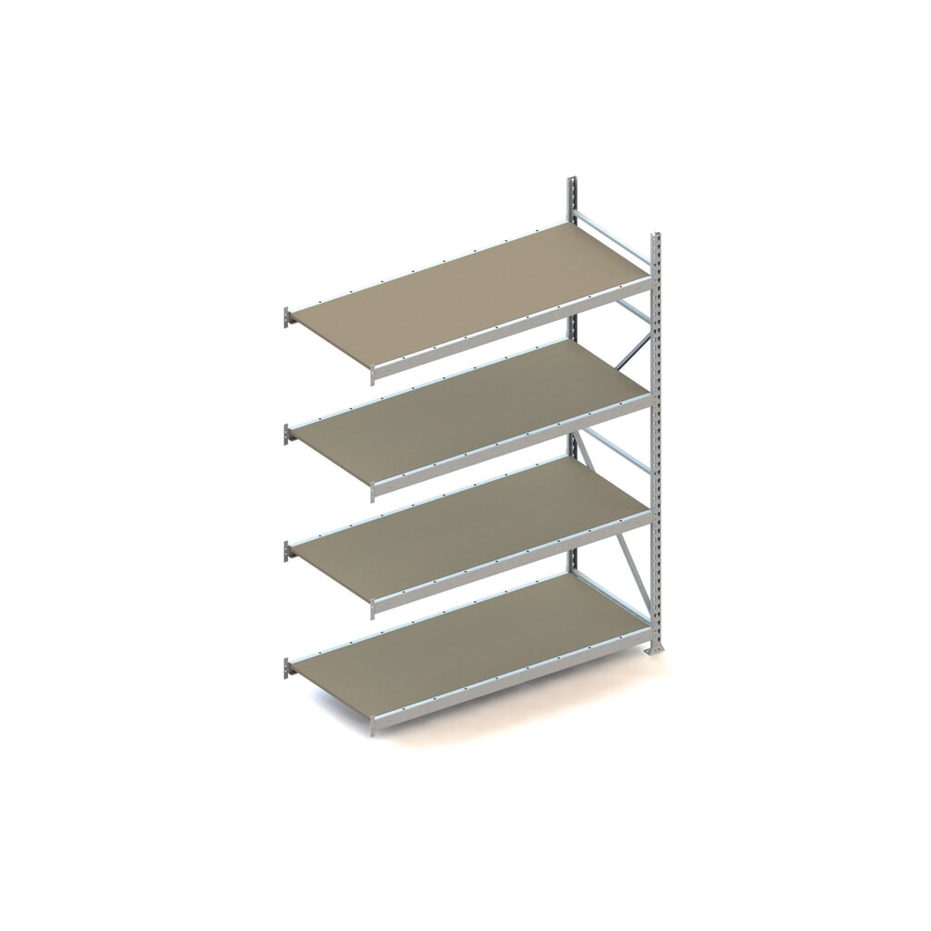 Grootvakstelling META, met spaanplaten, vaklast 600 kg, AE, hxbxd 2.500 x 1.800 x 800 mm Product afbeelding: Grootvakstelling META, met spaanplaten, vaklast 600 kg, AE, hxbxd 2.500 x 1.800 x 800 mm