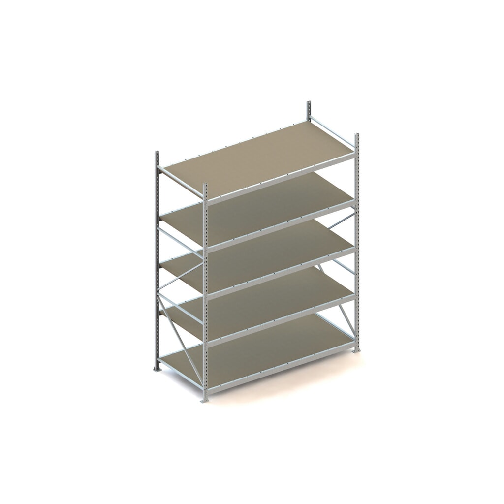 Grootvakstelling META, met spaanplaten, vaklast 600 kg, BE, hxbxd 3.000 x 2.200 x 1.050 mm Product afbeelding: Grootvakstelling META, met spaanplaten, vaklast 600 kg, BE, hxbxd 3.000 x 2.200 x 1.050 mm