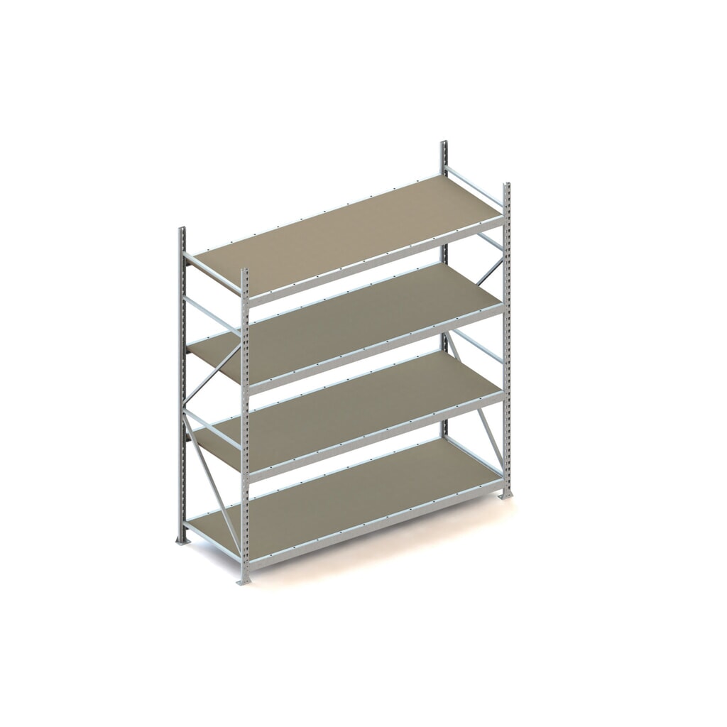 Grootvakstelling META, met spaanplaten, vaklast 600 kg, BE, hxbxd 2.500 x 2.200 x 800 mm Product afbeelding: Grootvakstelling META, met spaanplaten, vaklast 600 kg, BE, hxbxd 2.500 x 2.200 x 800 mm