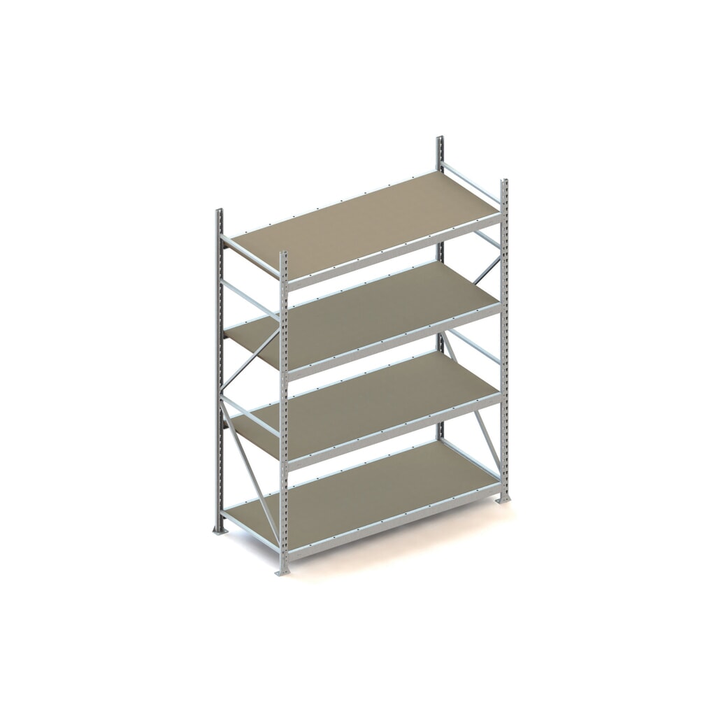 Grootvakstelling META, met spaanplaten, vaklast 600 kg, BE, hxbxd 2.500 x 1.800 x 800 mm Product afbeelding: Grootvakstelling META, met spaanplaten, vaklast 600 kg, BE, hxbxd 2.500 x 1.800 x 800 mm