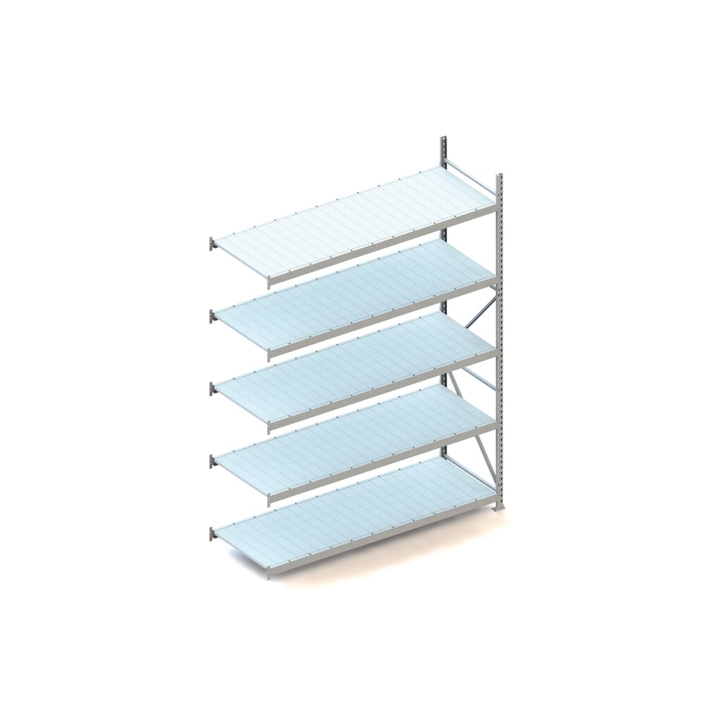Grootvakstelling META, met stalen panelen, vaklast 600 kg, AE, hxbxd 3.000 x 2.200 x 800 mm Product afbeelding: Grootvakstelling META, met stalen panelen, vaklast 600 kg, AE, hxbxd 3.000 x 2.200 x 800 mm