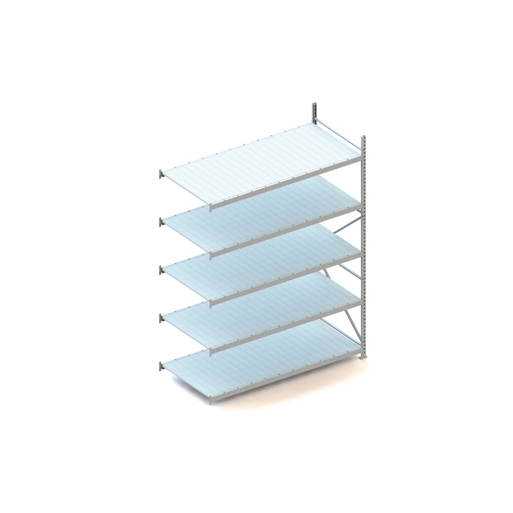Grootvakstelling META, met stalen panelen, vaklast 600 kg, AE, hxbxd 3.000 x 2.200 x 1.050 mm Product afbeelding: Grootvakstelling META, met stalen panelen, vaklast 600 kg, AE, hxbxd 3.000 x 2.200 x 1.050 mm