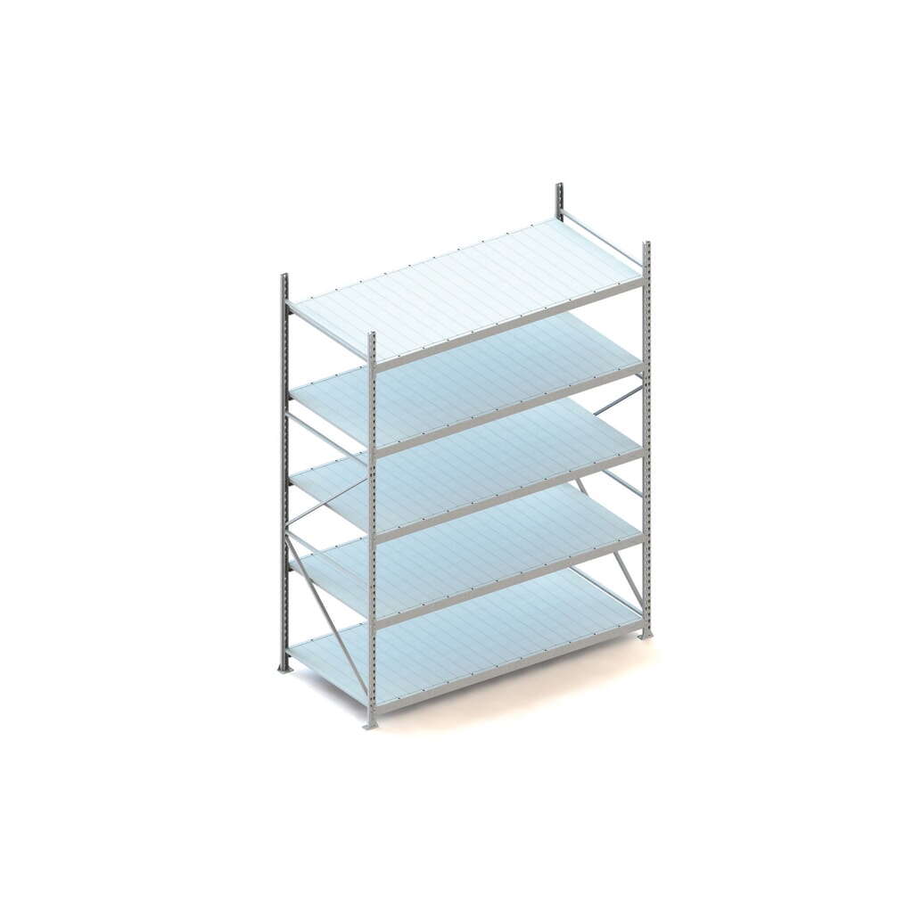 Grootvakstelling META, met stalen panelen, vaklast 600 kg, BE, hxbxd 3.000 x 2.200 x 1.050 mm Product afbeelding: Grootvakstelling META, met stalen panelen, vaklast 600 kg, BE, hxbxd 3.000 x 2.200 x 1.050 mm
