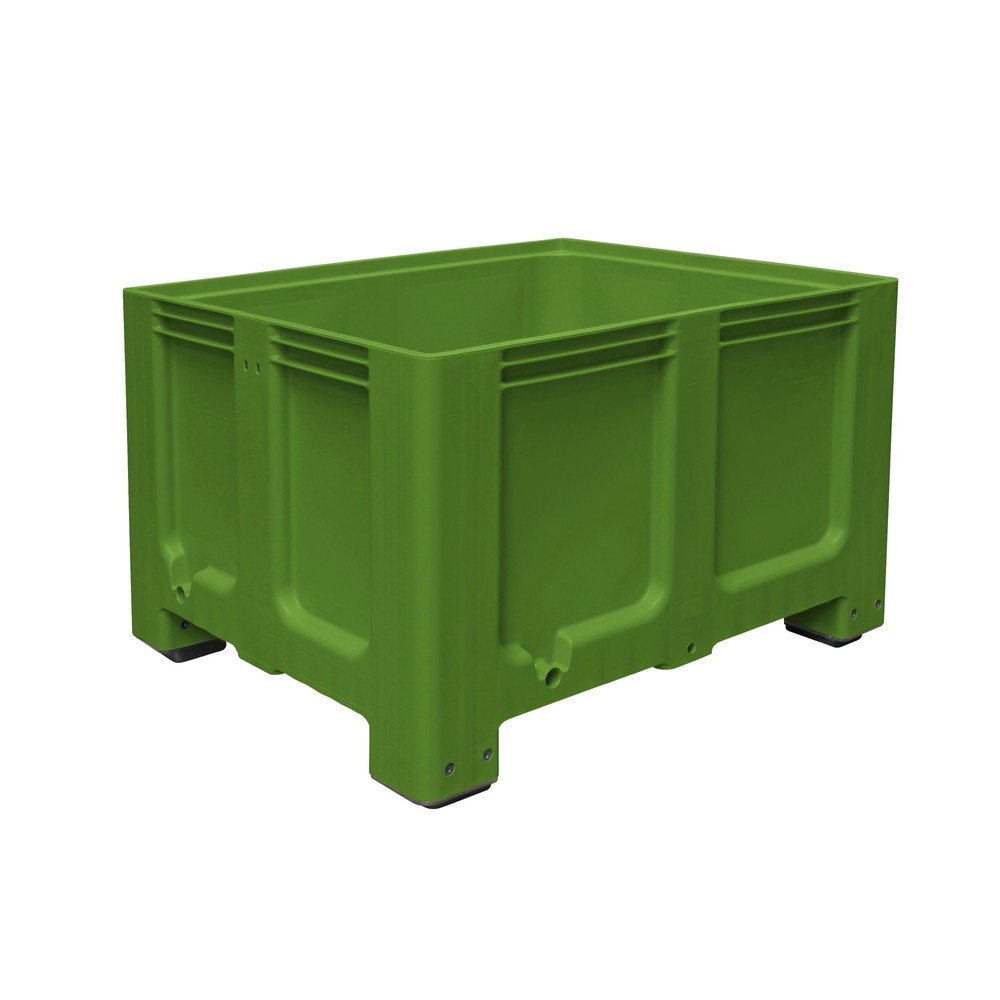 Product afbeelding: Grote bak van polyethyleen, 610 liter, met poten, groen