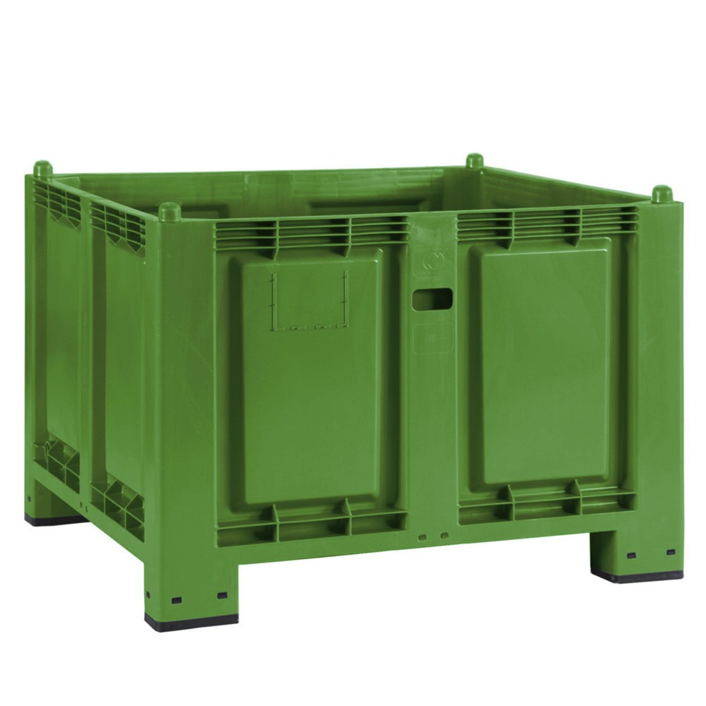 Product afbeelding: Grote bak van polypropyleen, 550 liter, met poten, groen
