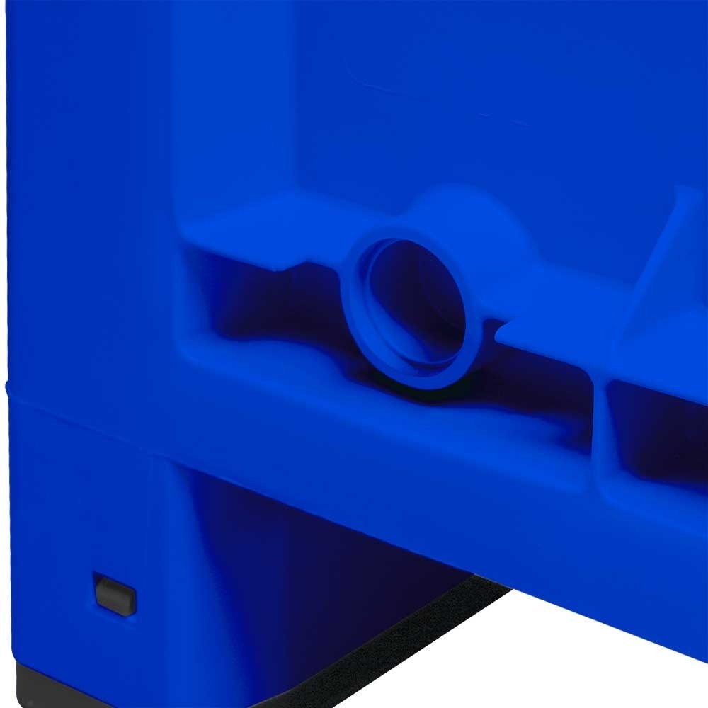 Productafbeelding nr. 2: Grote bak van polypropyleen, 550 liter, met traversen, blauw