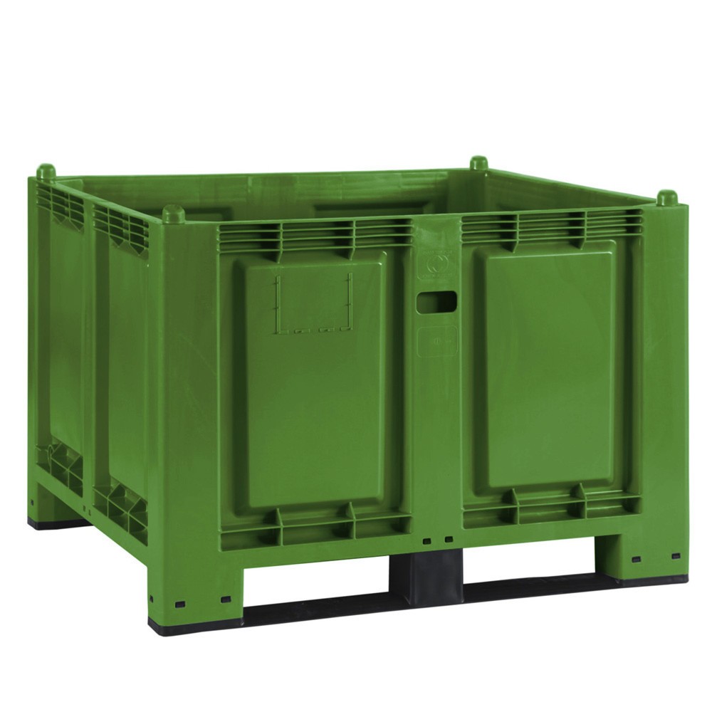 Product afbeelding: Grote bak van polypropyleen, 550 liter, met traversen, groen