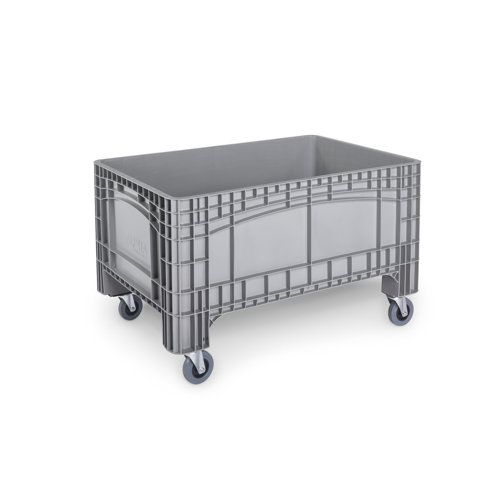 Product afbeelding: Grote container L, hxbxd 800 x 1.200 x 580 mm, 354 liter, 4 zwenkwielen, grijs