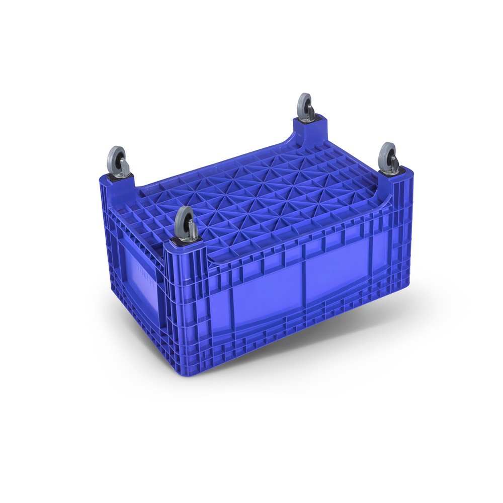 Productafbeelding nr. 2: Grote container L, hxbxd 800 x 1.200 x 580 mm, 354 liter, 4 zwenkwielen, blauw
