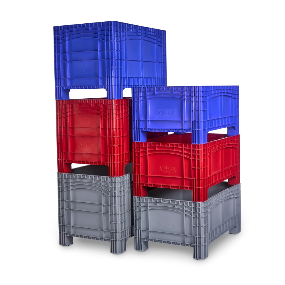 Productafbeelding nr. 3: Grote container XL, hxbxd 800 x 1.200 x 800 mm, 535 liter, 4 zwenkwielen, grijs
