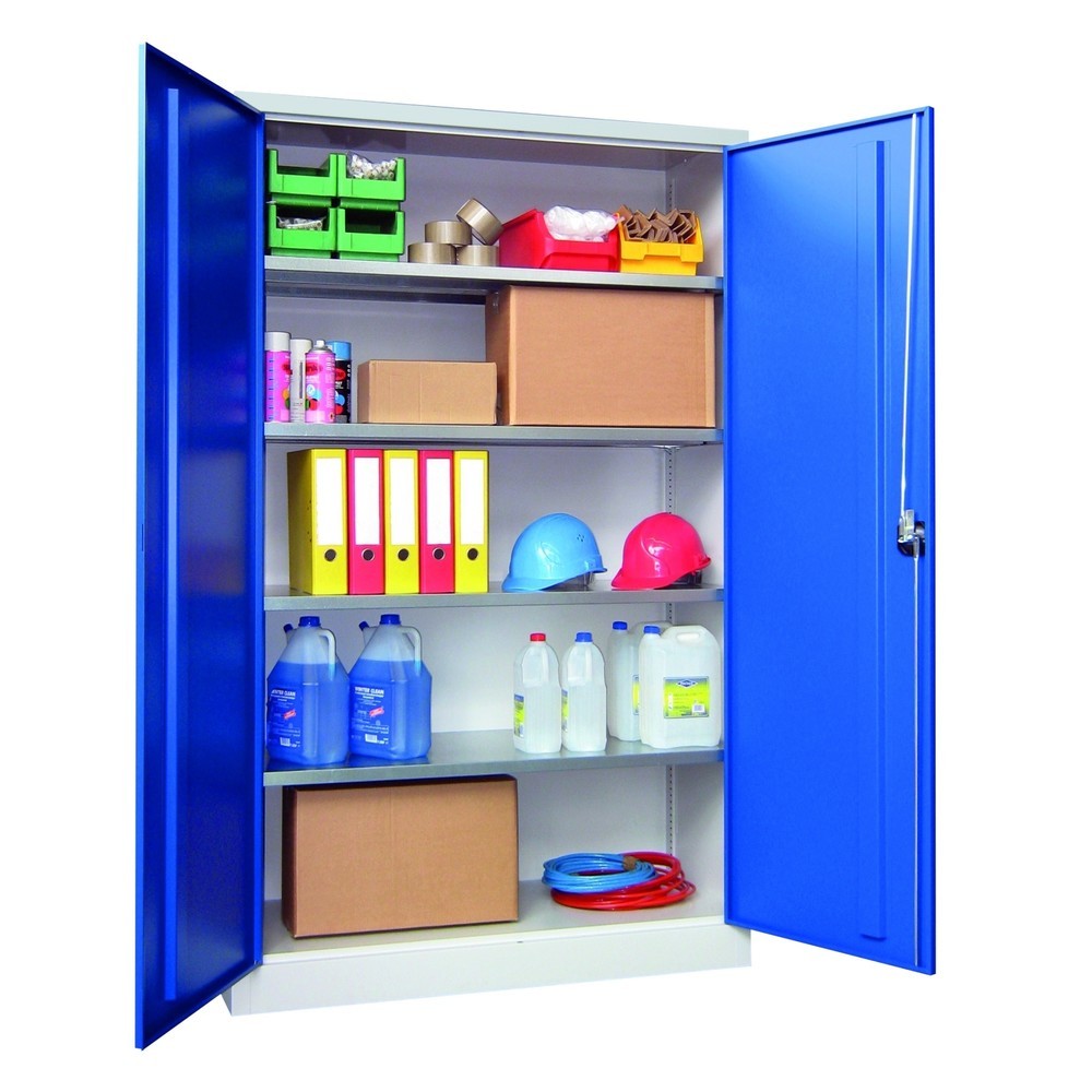 Productafbeelding nr. 3: Grote draaideurkast PAVOY, 4 legborden, hxbxd 1.950 x 1.200 x 600 mm, lichtblauw, lichtgrijs