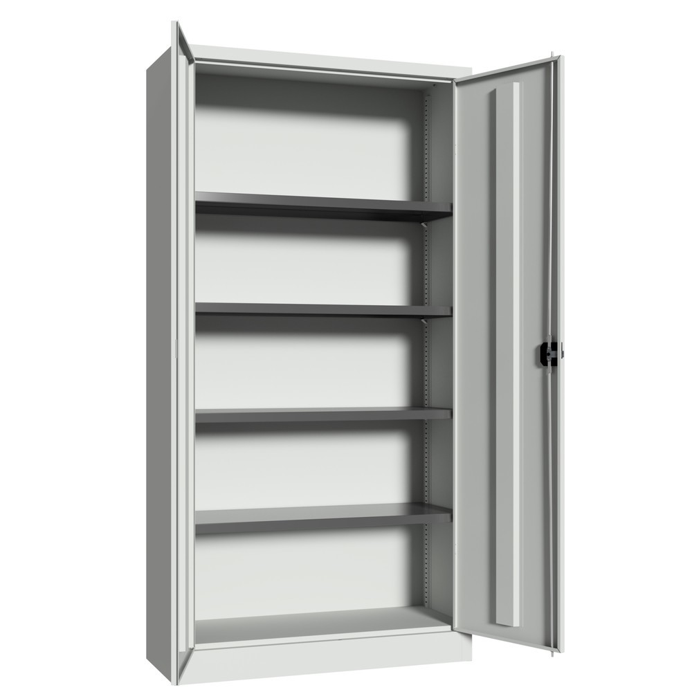 Productafbeelding nr. 4: Grote draaideurkast PAVOY, 4 legborden, hxbxd 1.950 x 1.000 x 400 mm, zuiver wit, zuiver wit