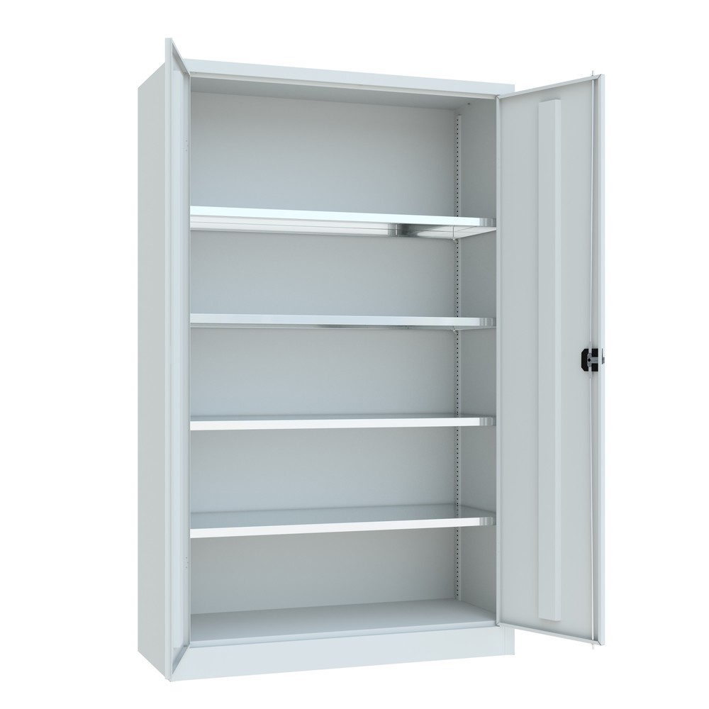 Productafbeelding nr. 4: Grote draaideurkast PAVOY, 4 legborden, hxbxd 1.950 x 1.200 x 600 mm, lichtgrijs, lichtgrijs