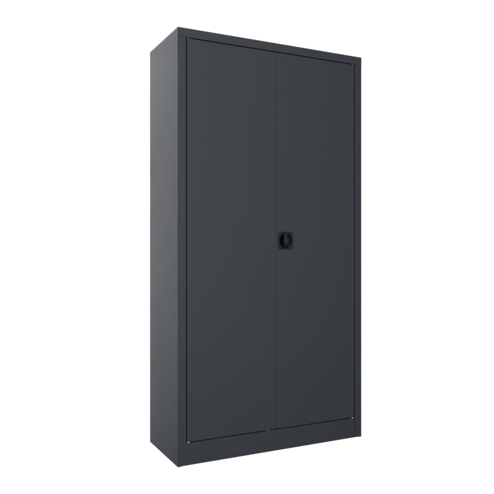 Productafbeelding nr. 1: Grote draaideurkast PAVOY, 4 legborden, hxbxd 1.950 x 1.000 x 400 mm, antracietgrijs, antracietgrijs