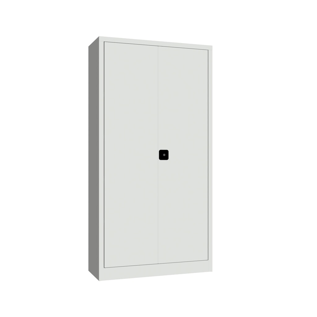 Grote draaideurkast PAVOY, 4 legborden, hxbxd 1.950 x 1.000 x 400 mm, lichtgrijs, lichtgrijs Product afbeelding: Grote draaideurkast PAVOY, 4 legborden, hxbxd 1.950 x 1.000 x 400 mm, lichtgrijs, lichtgrijs