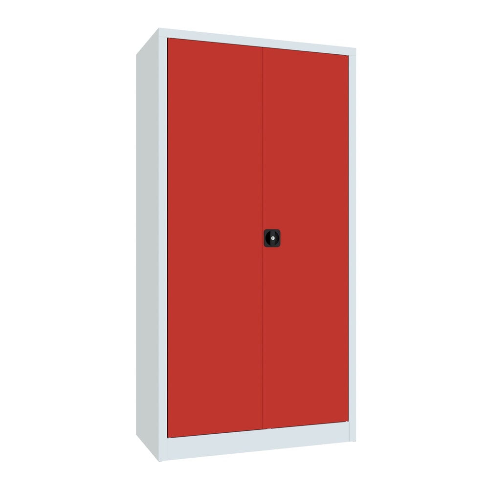 Product afbeelding: Grote draaideurkast PAVOY, 4 legborden, hxbxd 1.950 x 1.000 x 500 mm, vuurrood, lichtgrijs