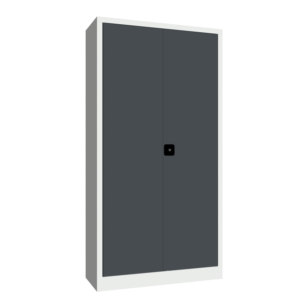 Product afbeelding: Grote draaideurkast PAVOY, 4 legborden, hxbxd 1.950 x 1.000 x 500 mm, antracietgrijs, lichtgrijs