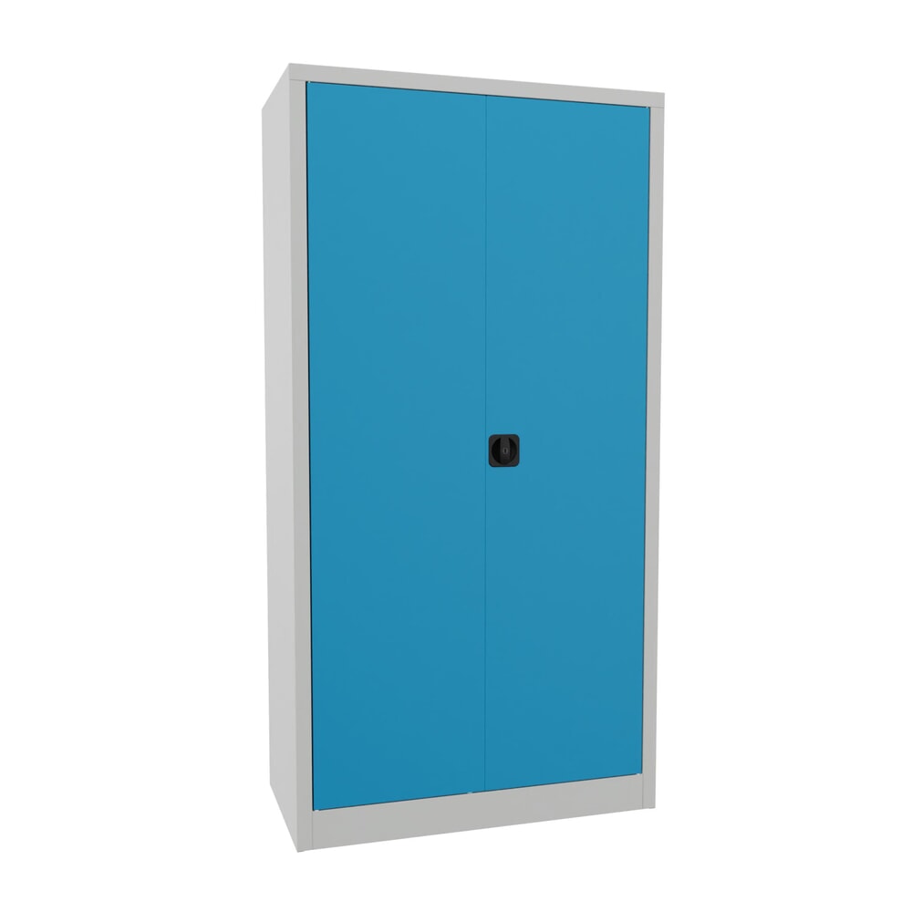 Product afbeelding: Grote draaideurkast PAVOY, 4 legborden, hxbxd 1.950 x 1.000 x 500 mm, lichtblauw, lichtgrijs
