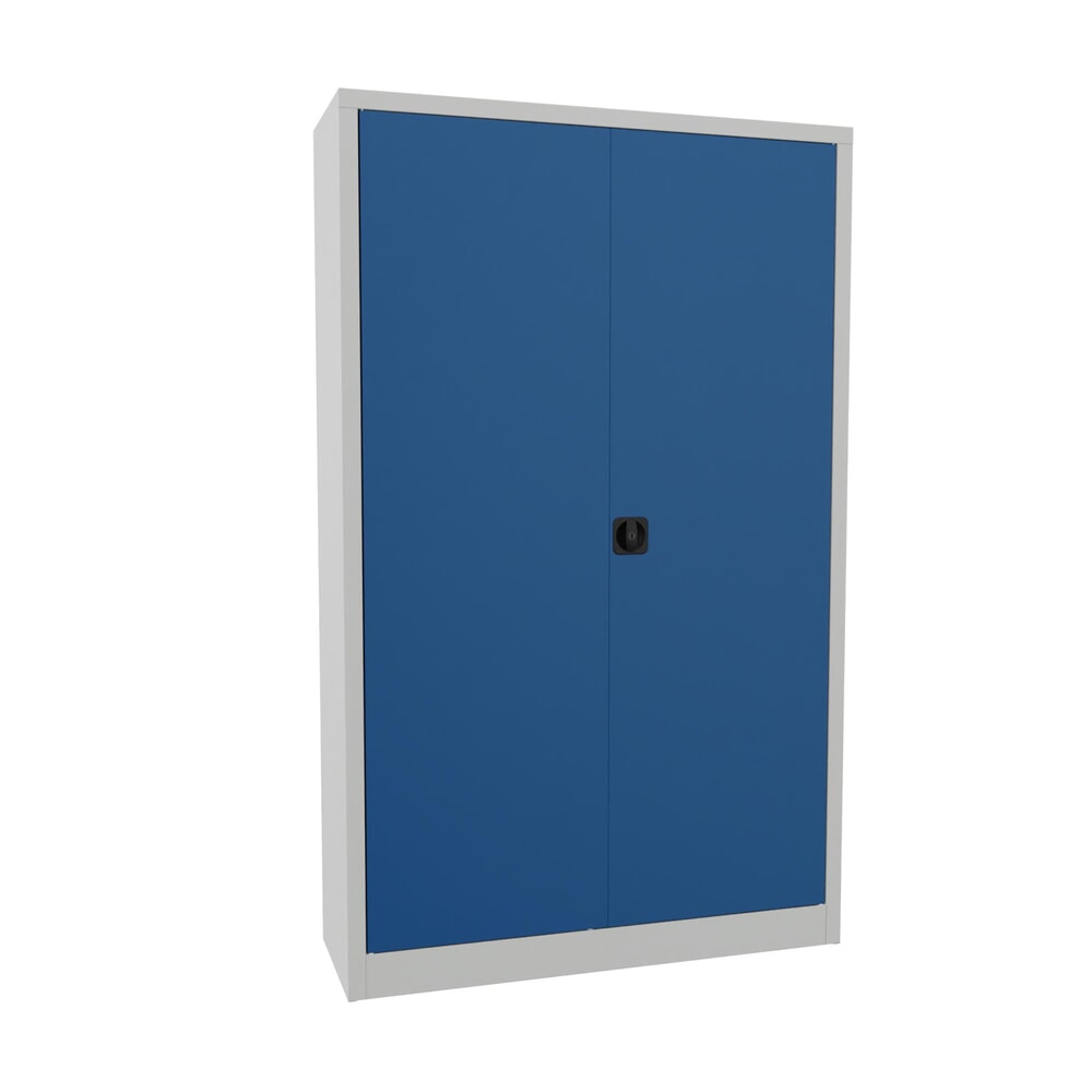Productafbeelding nr. 1: Grote draaideurkast PAVOY, 4 legborden, hxbxd 1.950 x 1.200 x 400 mm, gentiaanblauw, lichtgrijs