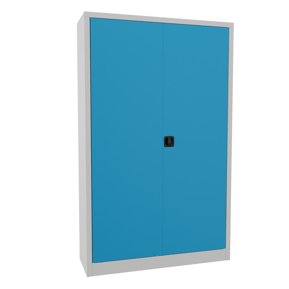 Productafbeelding nr. 1: Grote draaideurkast PAVOY, 4 legborden, hxbxd 1.950 x 1.200 x 400 mm, lichtblauw, lichtgrijs