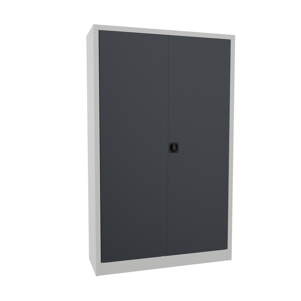 Productafbeelding nr. 1: Grote draaideurkast PAVOY, 4 legborden, hxbxd 1.950 x 1.200 x 400 mm, antracietgrijs, lichtgrijs
