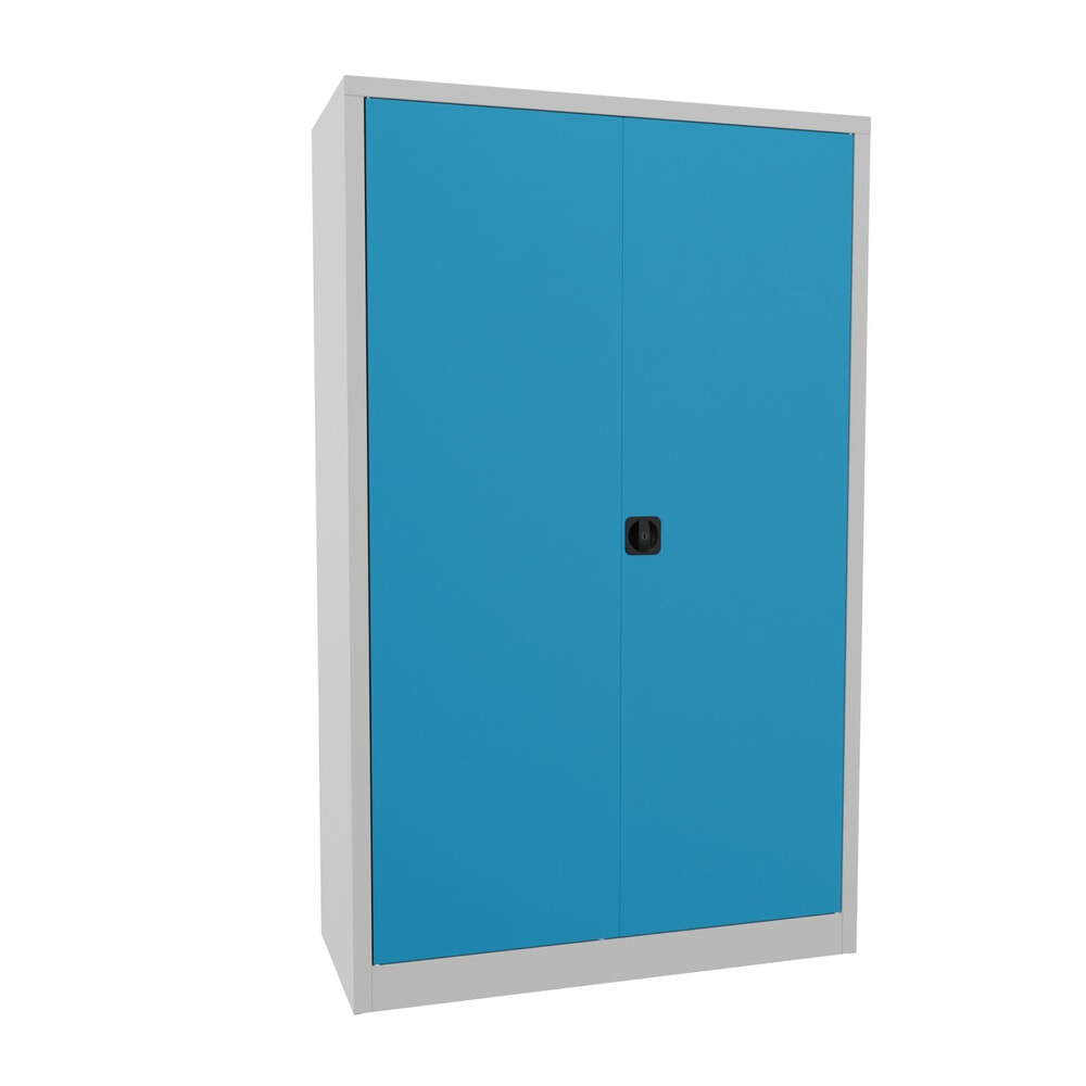 Productafbeelding nr. 1: Grote draaideurkast PAVOY, 4 legborden, hxbxd 1.950 x 1.200 x 500 mm, lichtblauw, lichtgrijs