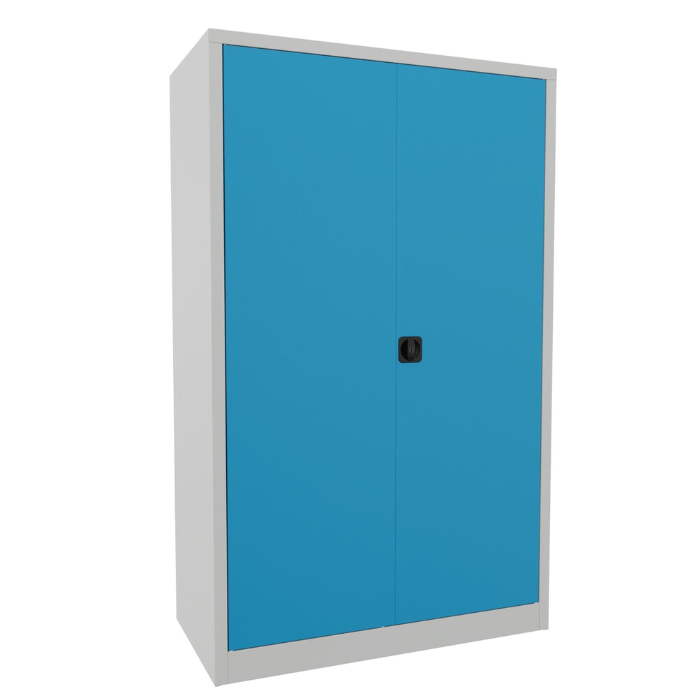 Productafbeelding nr. 1: Grote draaideurkast PAVOY, 4 legborden, hxbxd 1.950 x 1.200 x 600 mm, lichtblauw, lichtgrijs