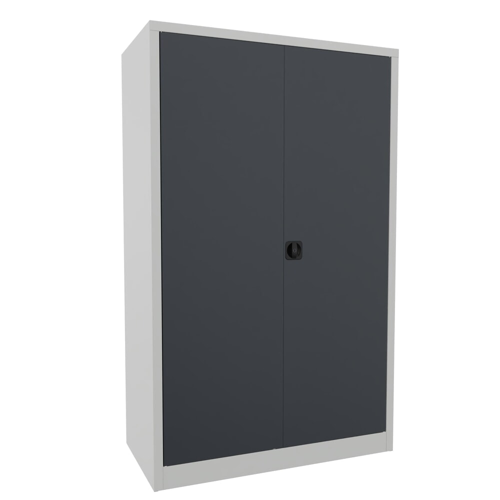 Productafbeelding nr. 1: Grote draaideurkast PAVOY, 4 legborden, hxbxd 1.950 x 1.200 x 600 mm, antracietgrijs, lichtgrijs