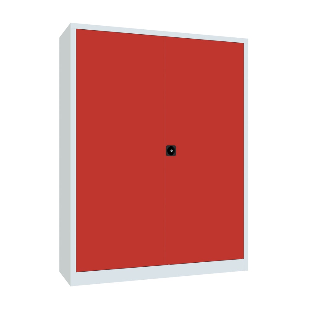 Productafbeelding nr. 1: Grote draaideurkast PAVOY, 4 legborden, hxbxd 1.950 x 1.500 x 500 mm, vuurrood, lichtgrijs