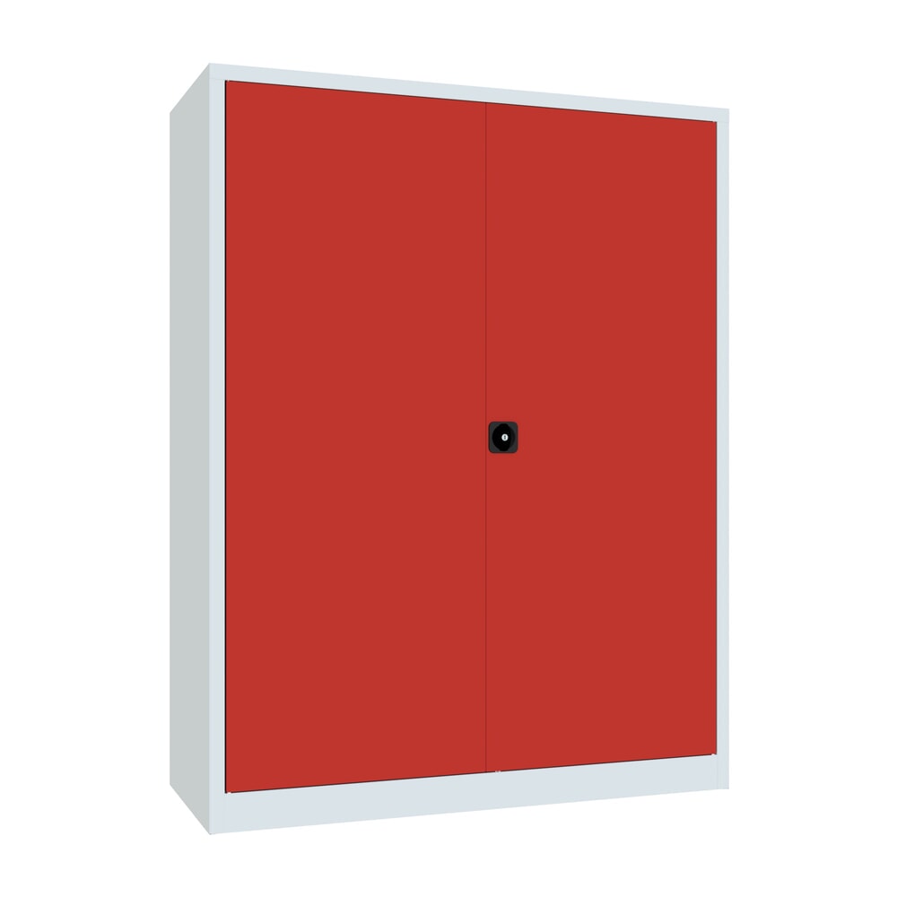 Product afbeelding: Grote draaideurkast PAVOY, 4 legborden, hxbxd 1.950 x 1.500 x 600 mm, vuurrood, lichtgrijs