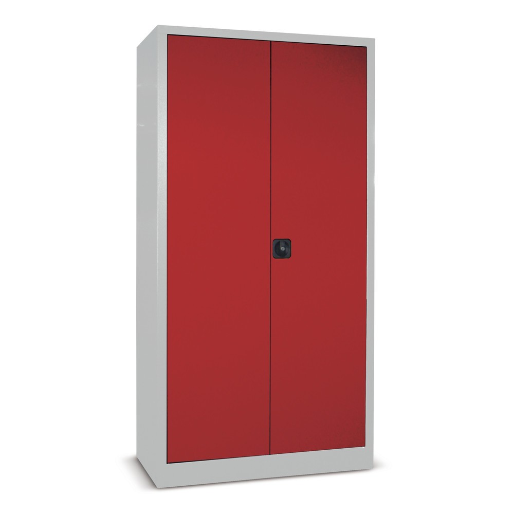 Productafbeelding nr. 2: Grote draaideurkast PAVOY, 4 legborden, hxbxd 1.950 x 1.200 x 600 mm, vuurrood, lichtgrijs