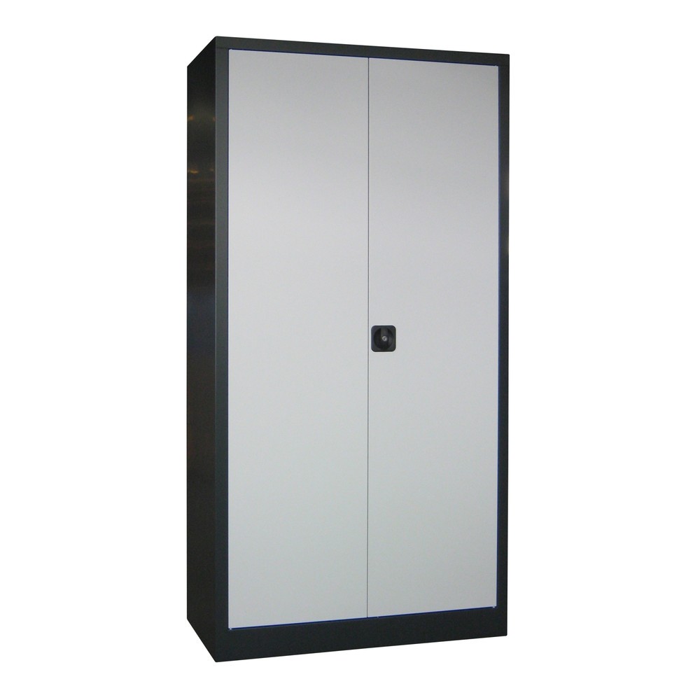 Productafbeelding nr. 2: Grote draaideurkast PAVOY, 4 legborden, hxbxd 1.950 x 1.200 x 600 mm, antracietgrijs, lichtgrijs