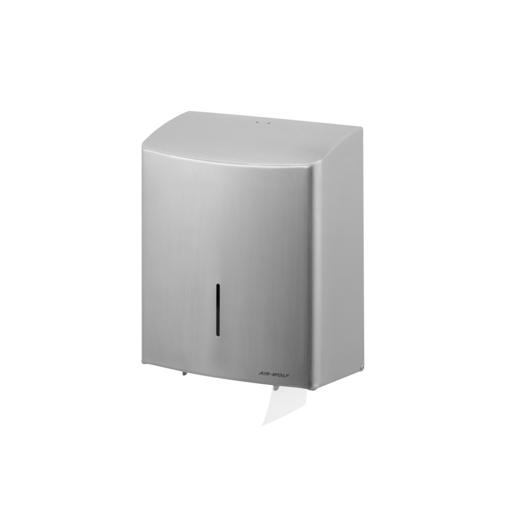 Productafbeelding nr. 1: Grote roldispenser Air-Wolf voor 1 grote rol geborsteld roestvrij staal