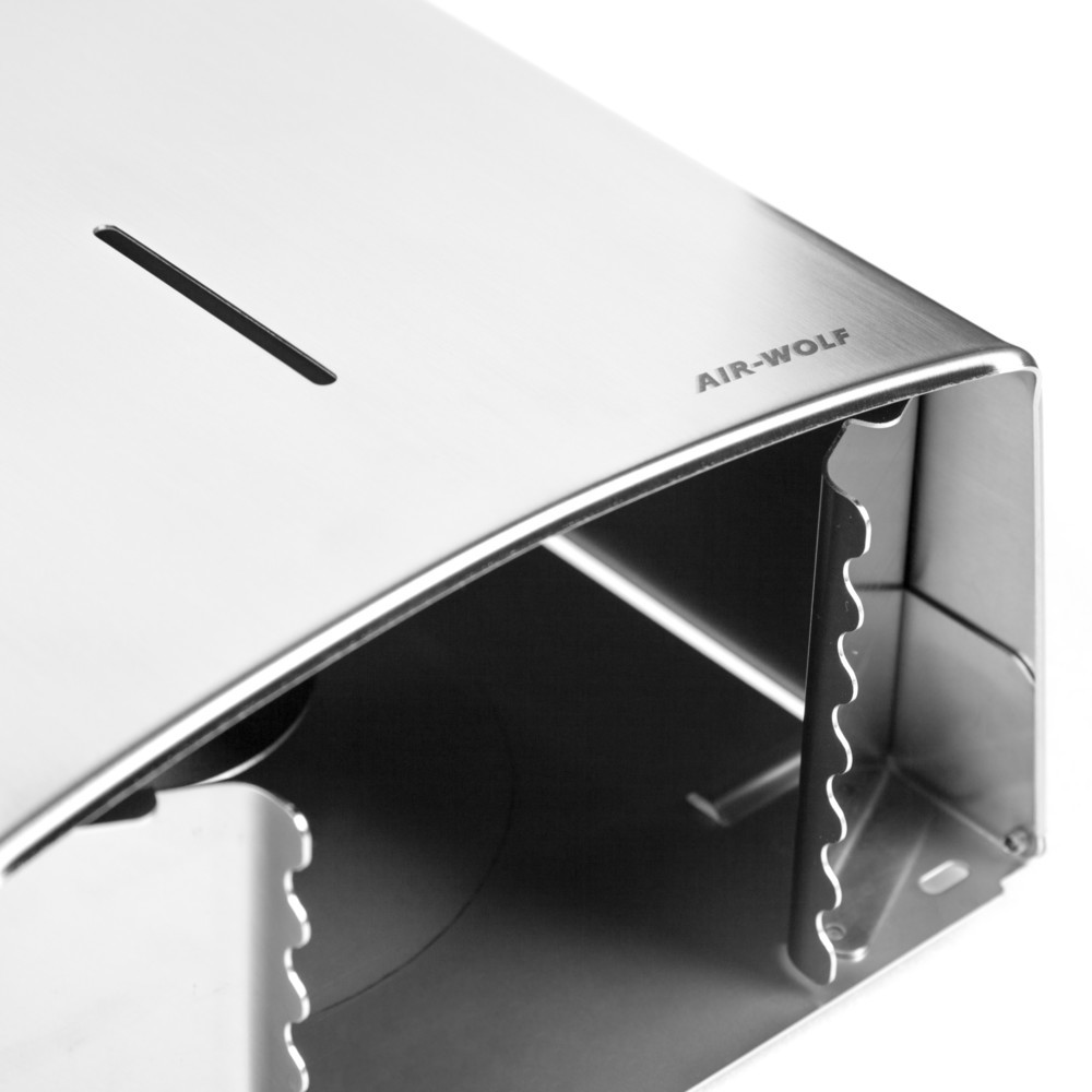 Productafbeelding nr. 5: Grote roldispenser Air-Wolf voor 1 grote rol geborsteld roestvrij staal