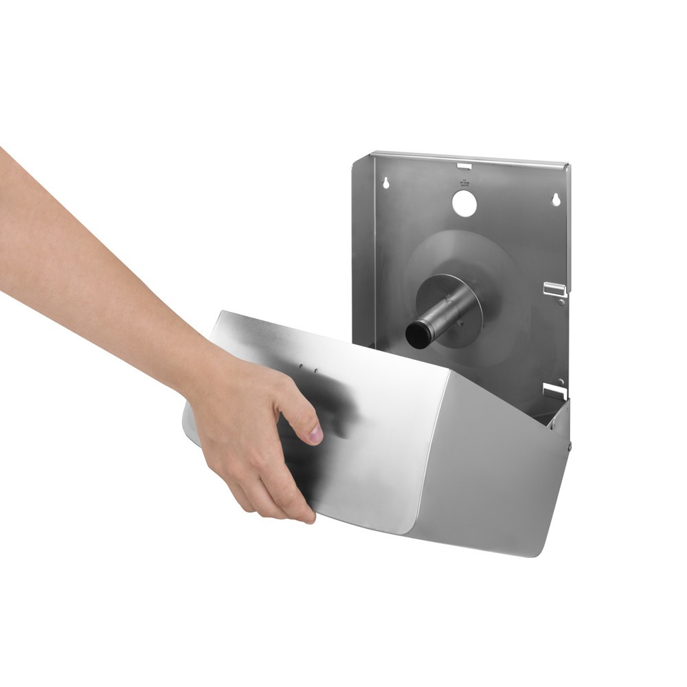 Productafbeelding nr. 7: Grote roldispenser Air-Wolf voor 1 grote rol geborsteld roestvrij staal