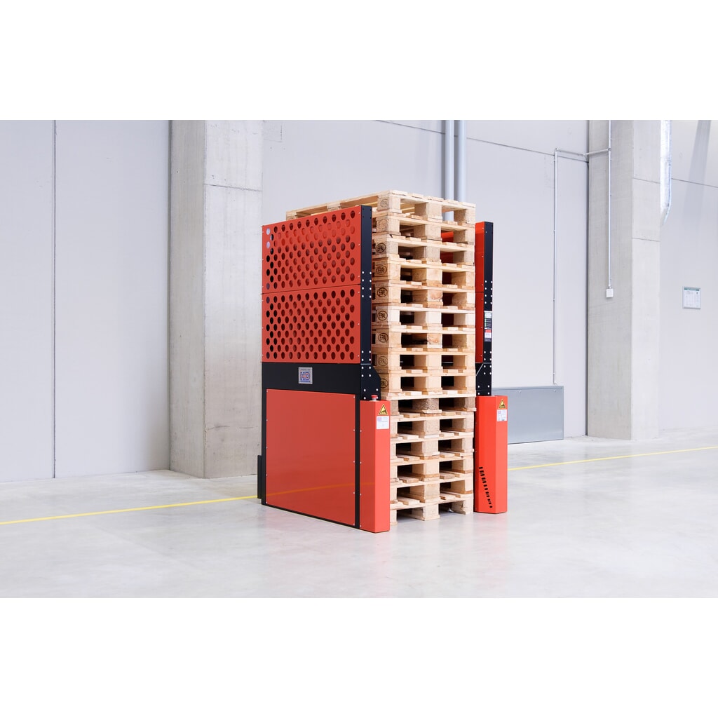 Product afbeelding: Hagenauer+Denk palletmagazijn PalServer Universal, 15 pallets, BxL 1200 x 1200 mm, bloedoranje