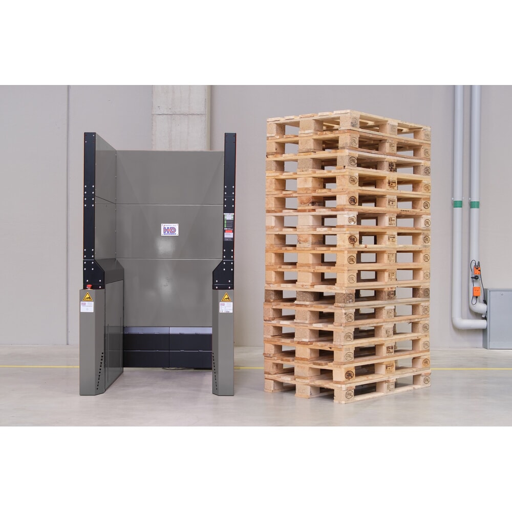 Product afbeelding: Hagenauer+Denk palletmagazijn PalServer universele, 15 pallets, BxL 800 x 1200 mm, roestvrij staal