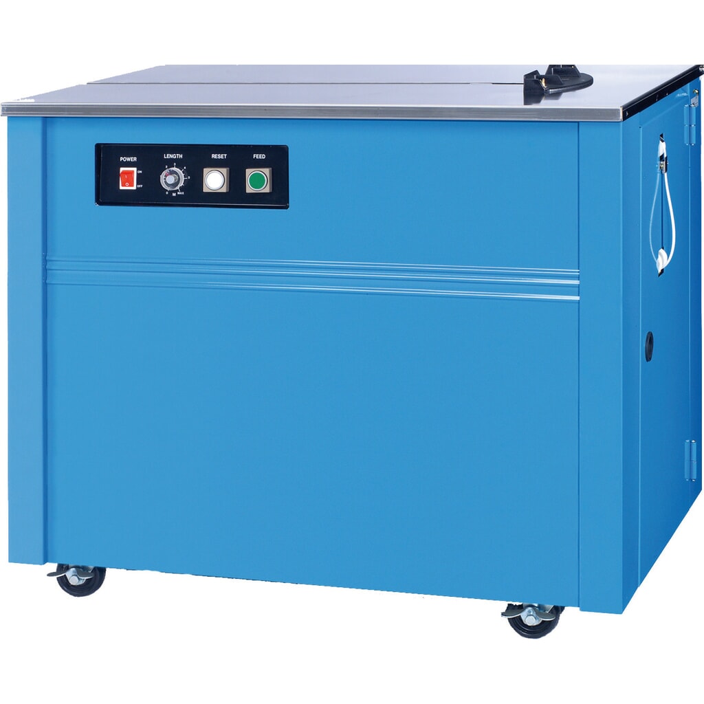 Halfautomatische omsnoeringsmachine model 3000, voor bandbreedte 9-15,5 mm, gesloten Product afbeelding: Halfautomatische omsnoeringsmachine model 3000, voor bandbreedte 9-15,5 mm, gesloten