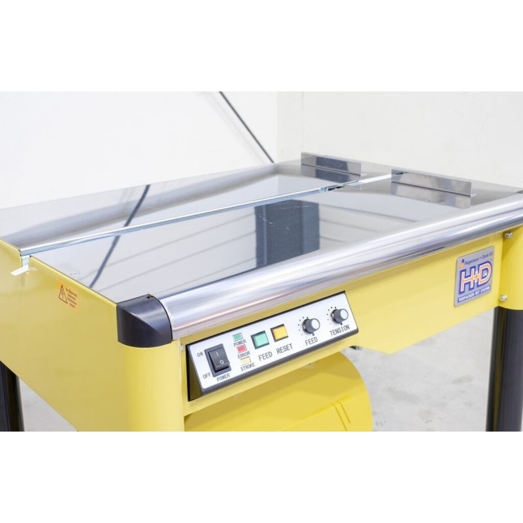 Productafbeelding nr. 4: Halfautomatische omsnoeringsmachine HDS-25, verrijdbaar met zwenkwielen, voor bandbreedte 12 mm