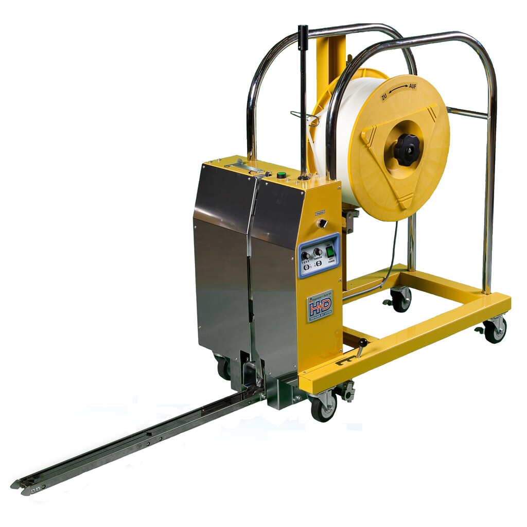 Product afbeelding: Halfautomatische palletomsnoeringsmachine HDS-25-PV3-16-200, voor bandbreedte 12-16 mm