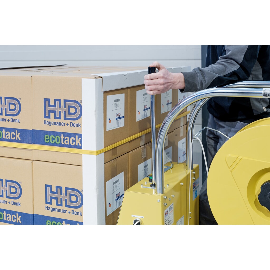 Halfautomatische palletomsnoeringsmachine HDS-25-PV3-16-200 met accu, voor bandbreedte 12-16 mm Productafbeelding nr. 4: Halfautomatische palletomsnoeringsmachine HDS-25-PV3-16-200 met accu, voor bandbreedte 12-16 mm