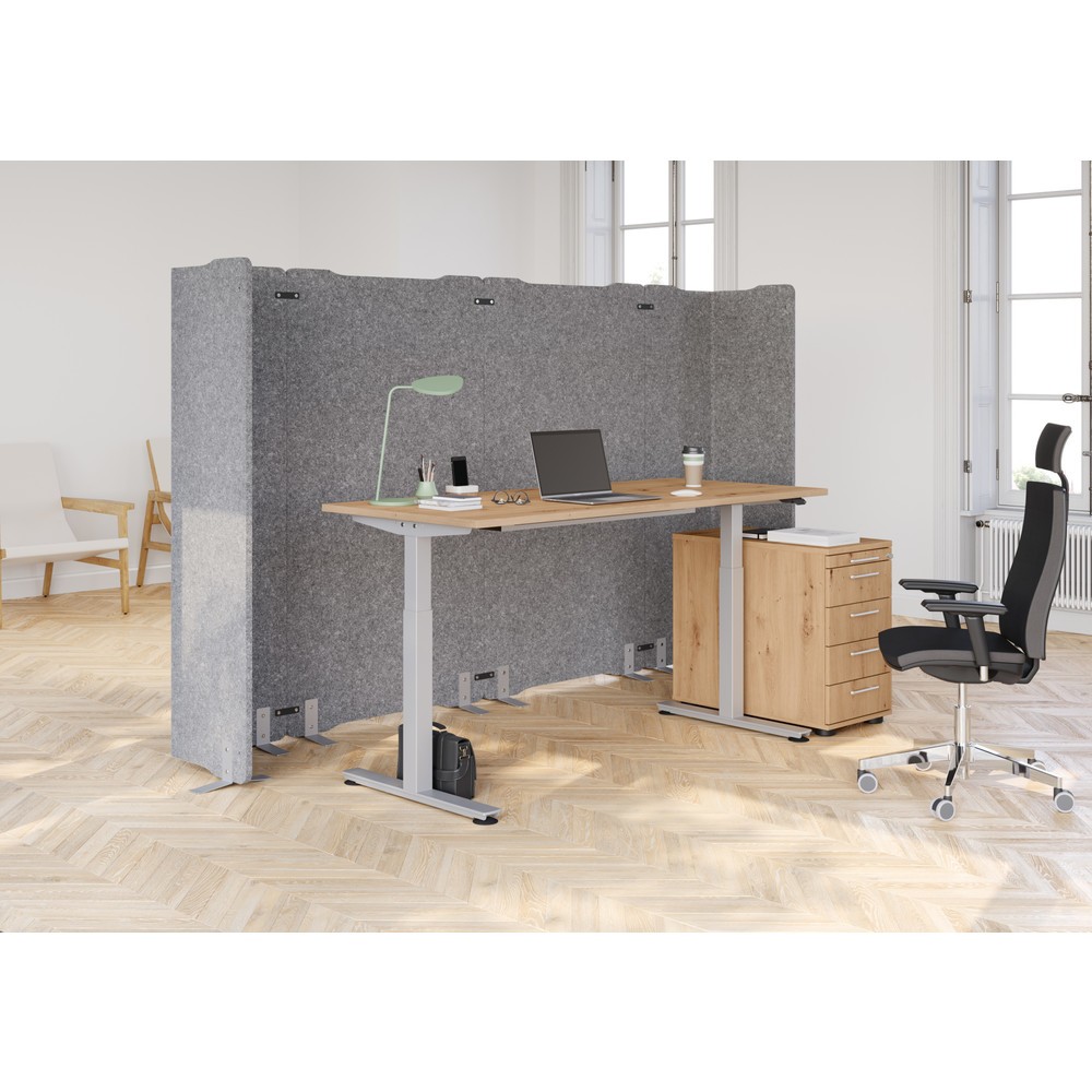 Productafbeelding nr. 6: Hammerbacher bureau, elektrisch in hoogte verstelbaar, bxd 1.600 x 800 mm, grijs