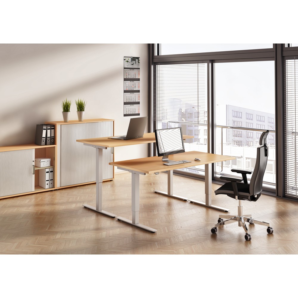 Productafbeelding nr. 8: Hammerbacher bureau, elektrisch in hoogte verstelbaar, bxd 1.600 x 800 mm, grijs