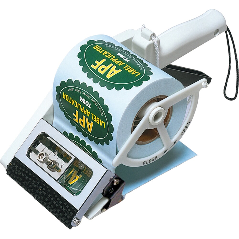 Product afbeelding: Handetikettendispenser TO 100 APF – voor grote ronde etiketten (50–100 mm breed), etikethoogte 20–60 mm