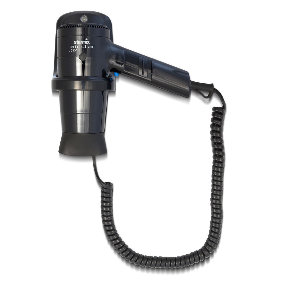Product afbeelding: Hand-haardroger starmix HFTW 16, 1.600 W, inkl. wandbevestiging, zwart